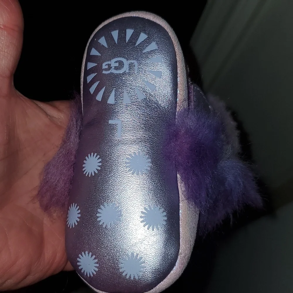 New Ugg Paz I Purple Fuzzy Bunny Bootie Ugg Size 02/03 6-12 months